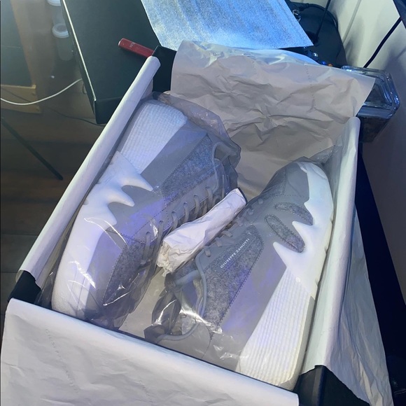 Giuseppe Zanotti Talon sneakers / size 9 / grey / white - Picture 7 of 13